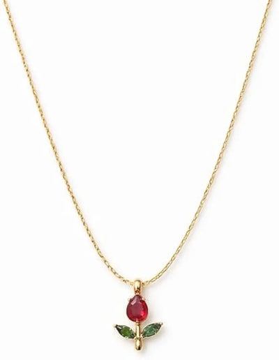 Gold-Tone Rose Pendant Necklace for women