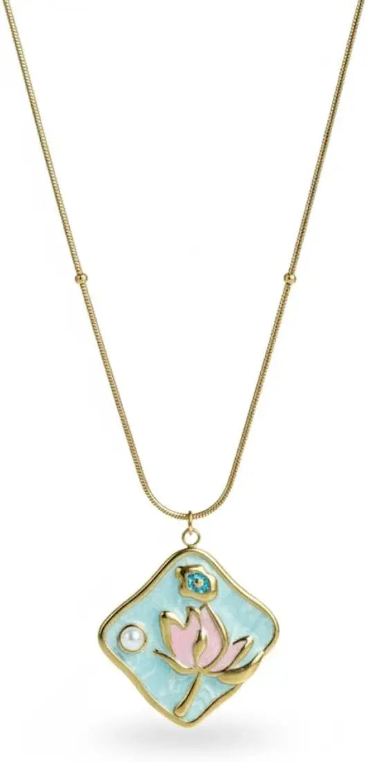 18K Gold Plated Stainless Steel Initial K Pendant Necklace for Women, Anti-Tarnish, Lightweight, and Skin Friendly Jewellry 1