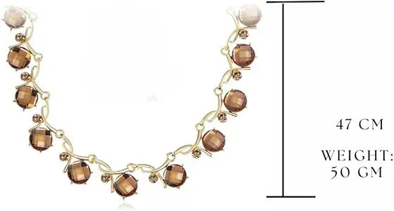 Arabic Design Crystal Necklace Set 2