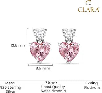 CLARA 925 pure real sterling silver drop earrings 3