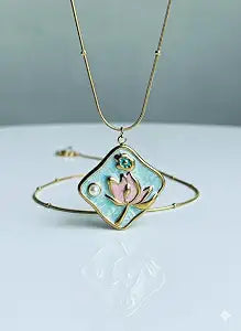18K Gold Plated Stainless Steel Initial K Pendant Necklace for Women, Anti-Tarnish, Lightweight, and Skin Friendly Jewellry 2