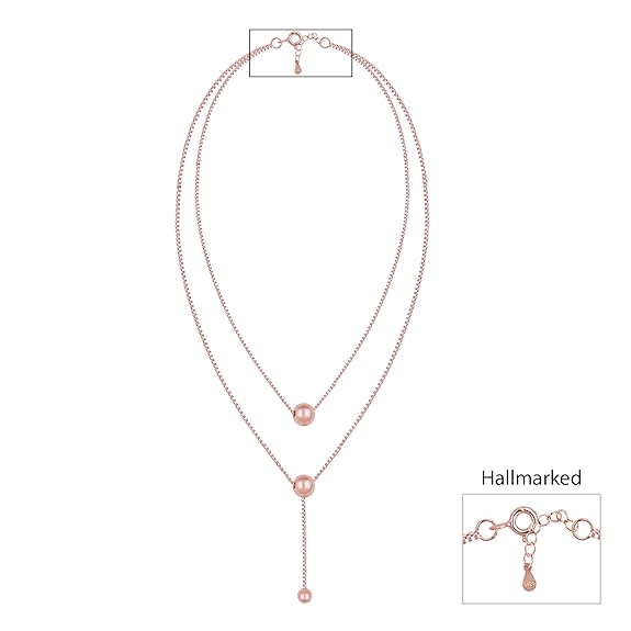 GIVA 925 Silver Rose Gold 18k Gold Plated Necklace | Gifts for Women & Girls 5