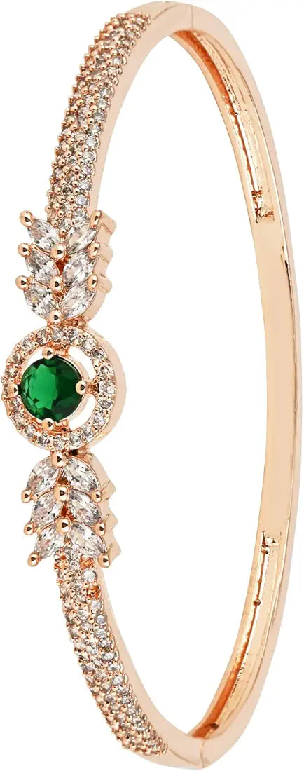 I Jewels Stylish Cubic Zirconia American Diamond Adjustable Bracelet For Women 1