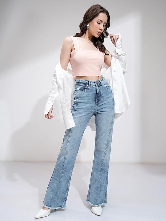 Tokyo Talkies Women High Waist Bootcut Jeans 2