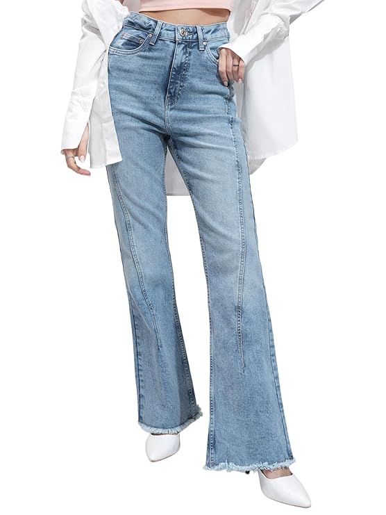 Tokyo Talkies Women High Waist Bootcut Jeans 1