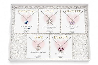 5 Pcs Necklace Combo Set for Women & Girls | Stylish Chain with Pendant Jewellery Set | Fashion Pendant Chains for Birthday, Anniversary & Valentine’s Day Gift