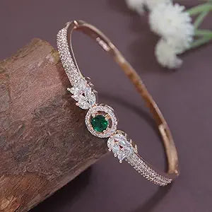 I Jewels Stylish Cubic Zirconia American Diamond Adjustable Bracelet For Women 2
