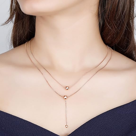 GIVA 925 Silver Rose Gold 18k Gold Plated Necklace | Gifts for Women & Girls 2