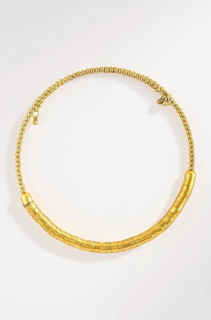 Women Chokra with textured Gold-plated Beeds 1