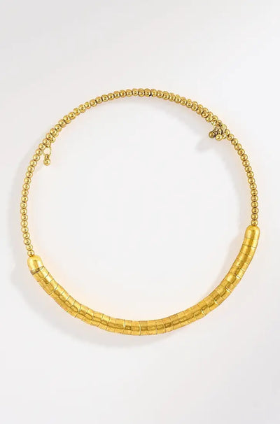 Women Chokra with textured Gold-plated Beeds