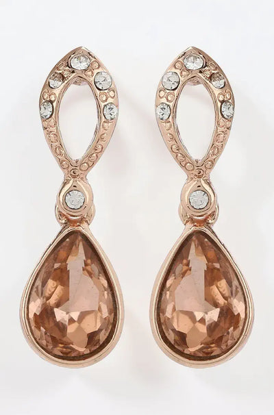 Estele Pear Shaped drop earrings (Gold Plated)