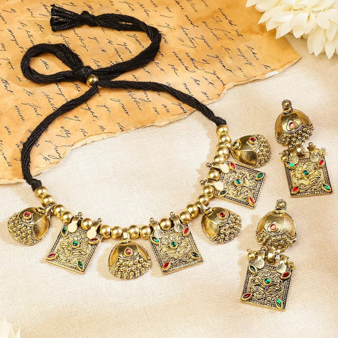Rubans Necklace Set Oxidised Trendy Jewellery for Women 3