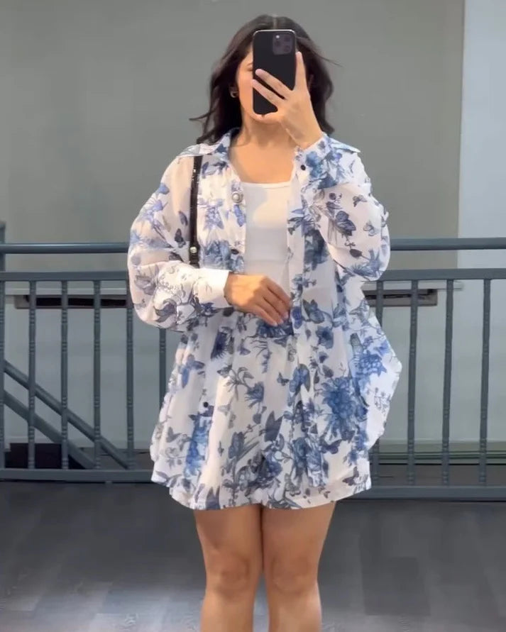 Vastramaniaa’s Oversized Floral Shirt & Shorts Co-ord Set 1