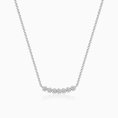 Silver Blooming Flower NecklaceV