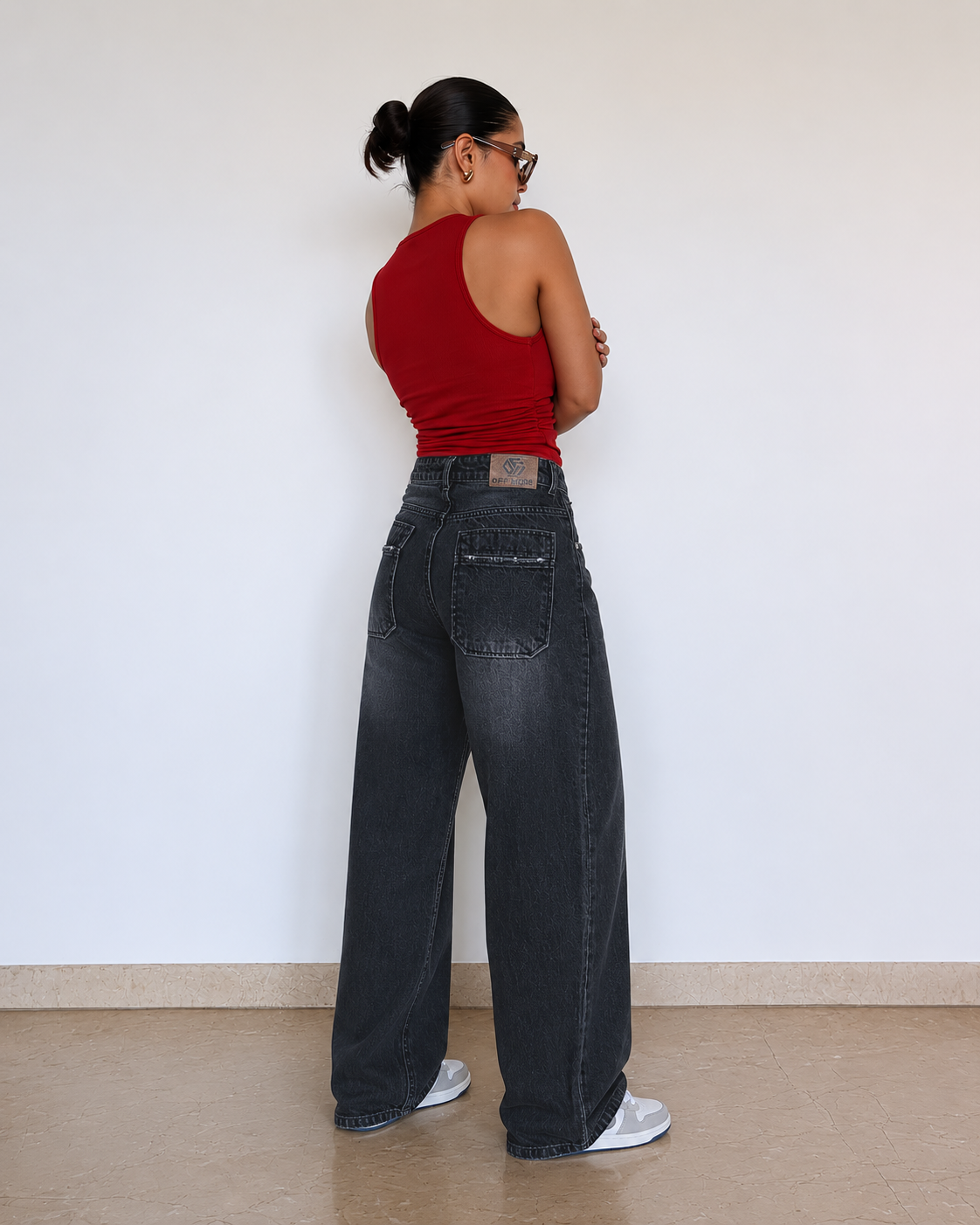 Black Manner Edge Baggy Jeans 3