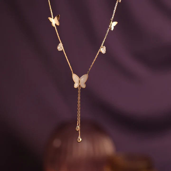 Radiant Butterfly Tassel Necklace 2