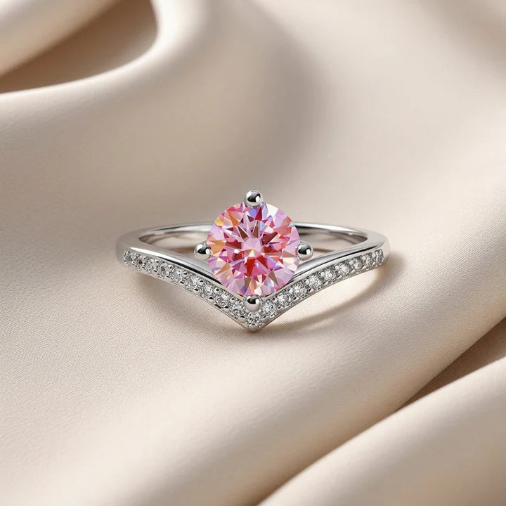 Sweetheart Rosé Curve Ring 2