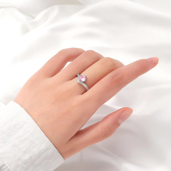 Sweetheart Rosé Curve Ring