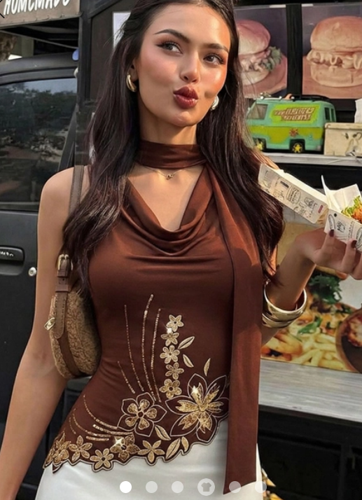 Sequin Embroidered Tank Top 1