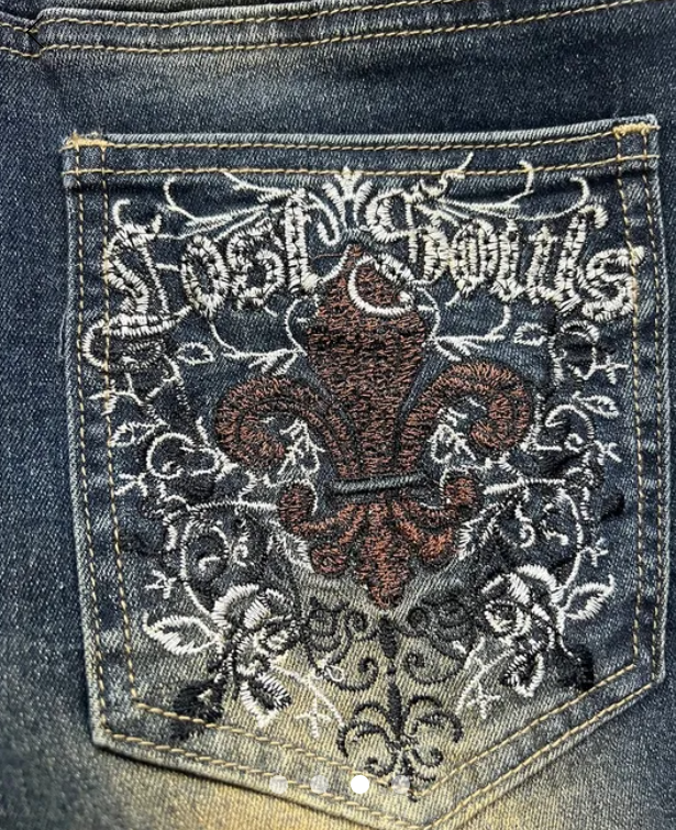 [ High Stretch ] Embroidered Flare Leg Jeans 3