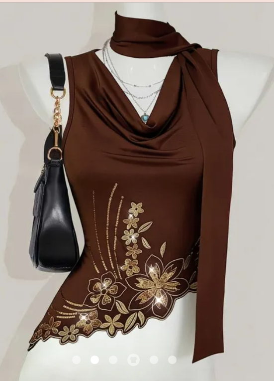 Sequin Embroidered Tank Top 2