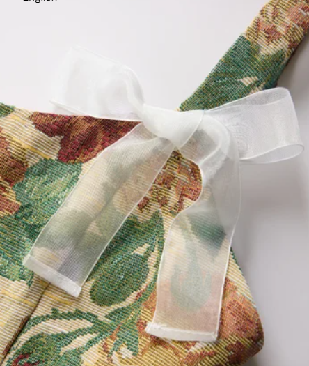 Bow Jacquard A-Line Dress 3