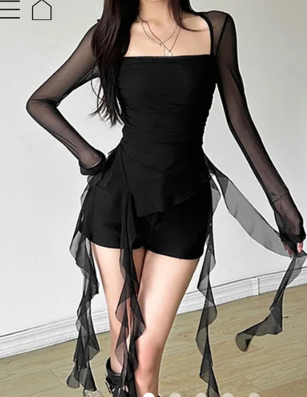 Mesh Ruffle Top 2