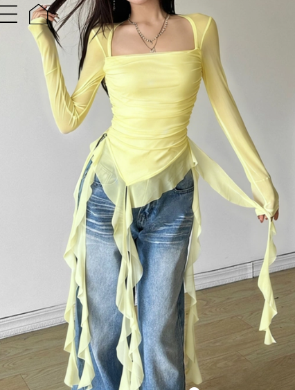 Mesh Ruffle Top 4
