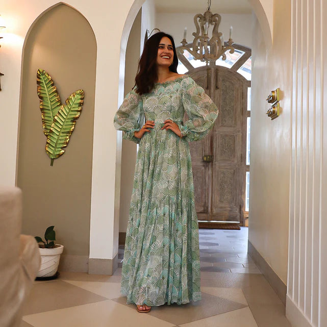 Asymmetrical Tiered Long Dress 3