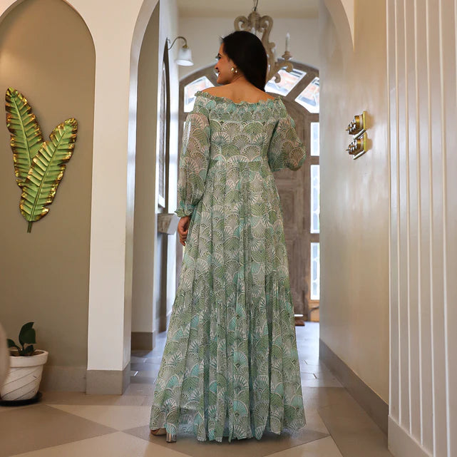Asymmetrical Tiered Long Dress 4